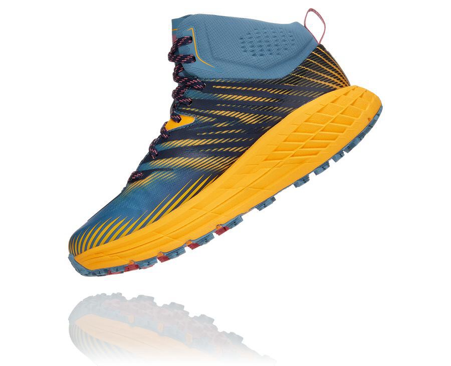 Tenis Hoka One One Trail Mujer Azules - Speedgoat Mid Gore-Tex 2 - YUJN37618